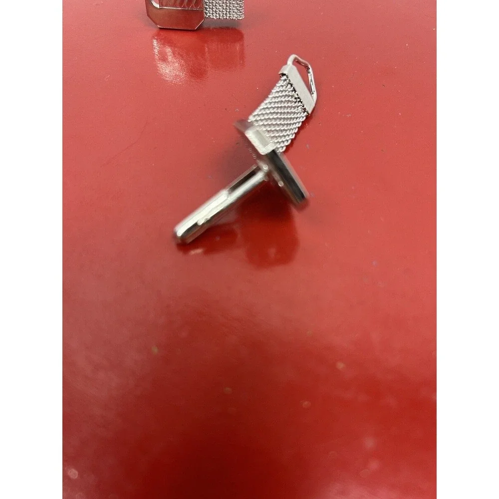 Vintage Men's Unique Cuff Links Set Silver‎